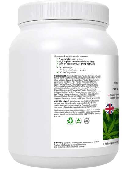 🌿 HyperHemp – Veganski Konopljin Beljakovinski Prašek (500 g)